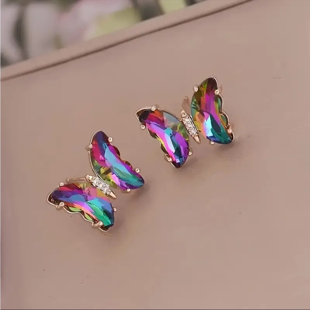 Y2K Butterfly earrings multicolor new with tags NWT trending bloggers favorite
